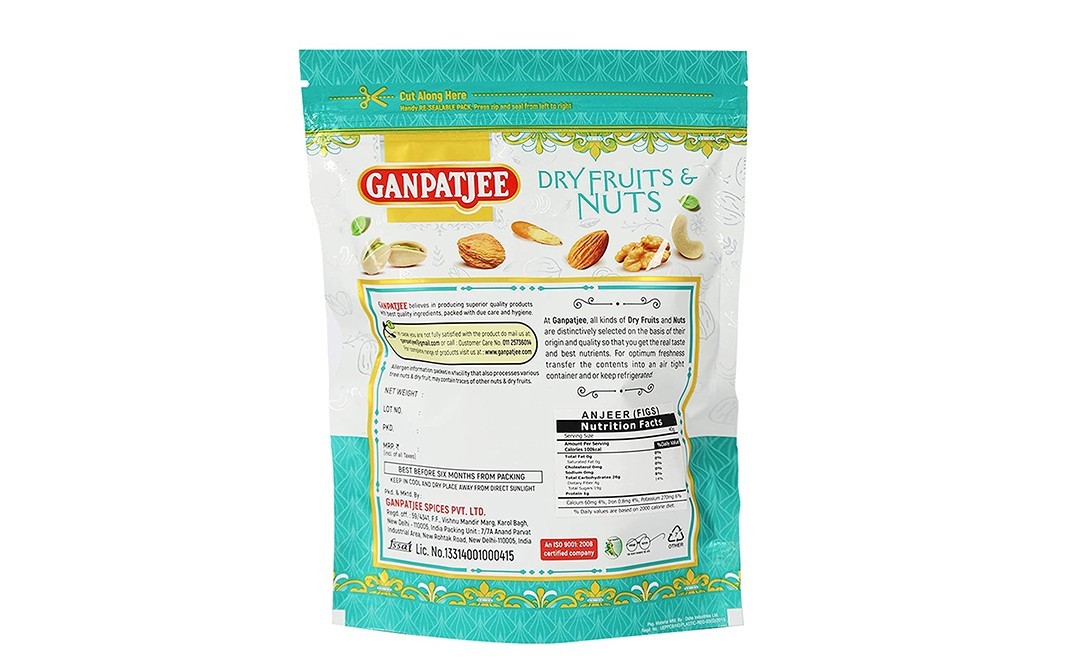 Ganpatjee Anjeer Figs Regular    Pack  250 grams